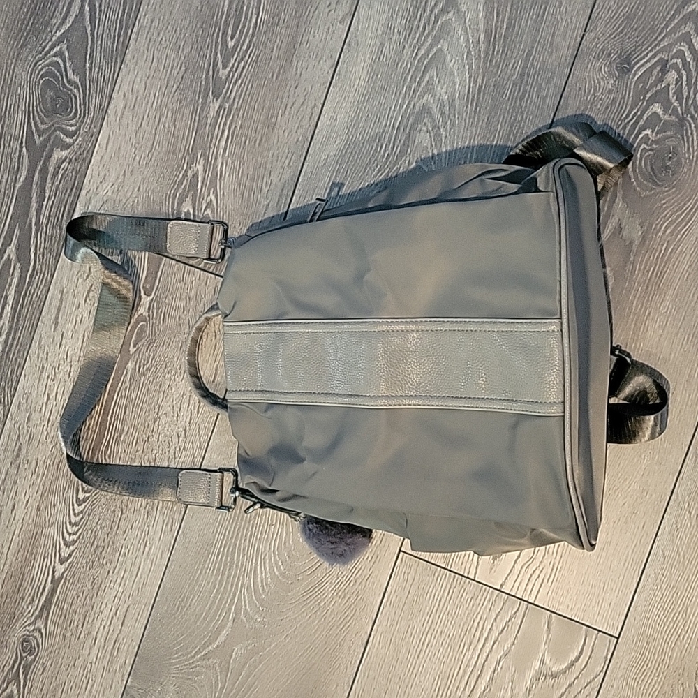 Gray anti-theft waterproof knapsack/shoulder bag
